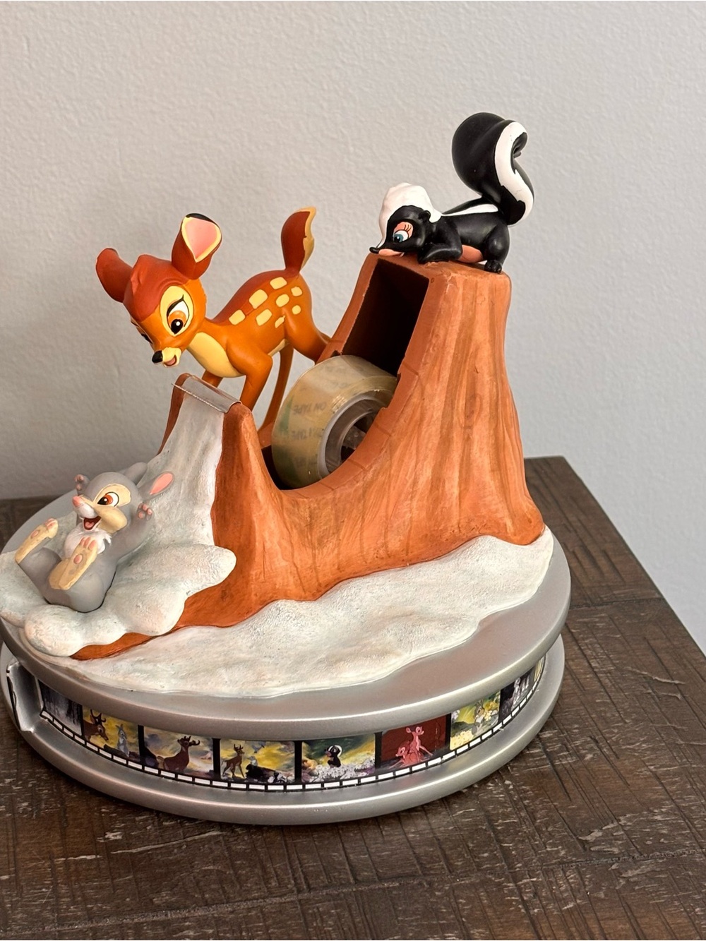 Disney Bambi Thumper & Flower Movie Film Reel Tape Dispenser great condition
